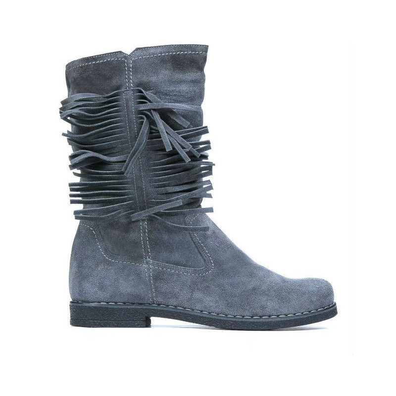 Cizme dama 3242 gri velur