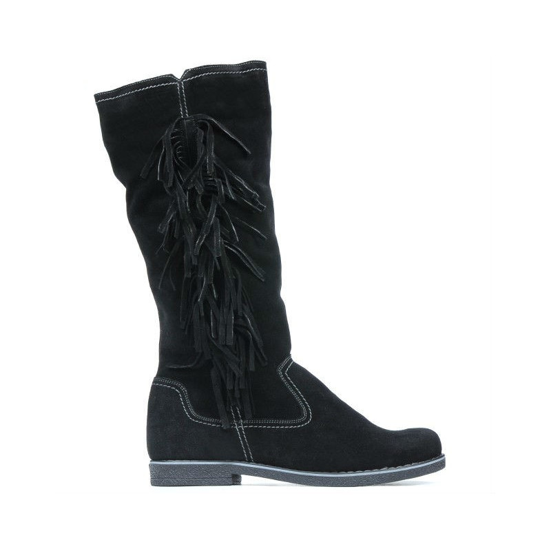 Cizme dama 3243 negru velur