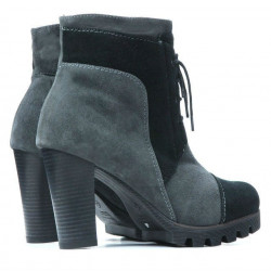 Ghete dama 1135 gri antilopa+negru