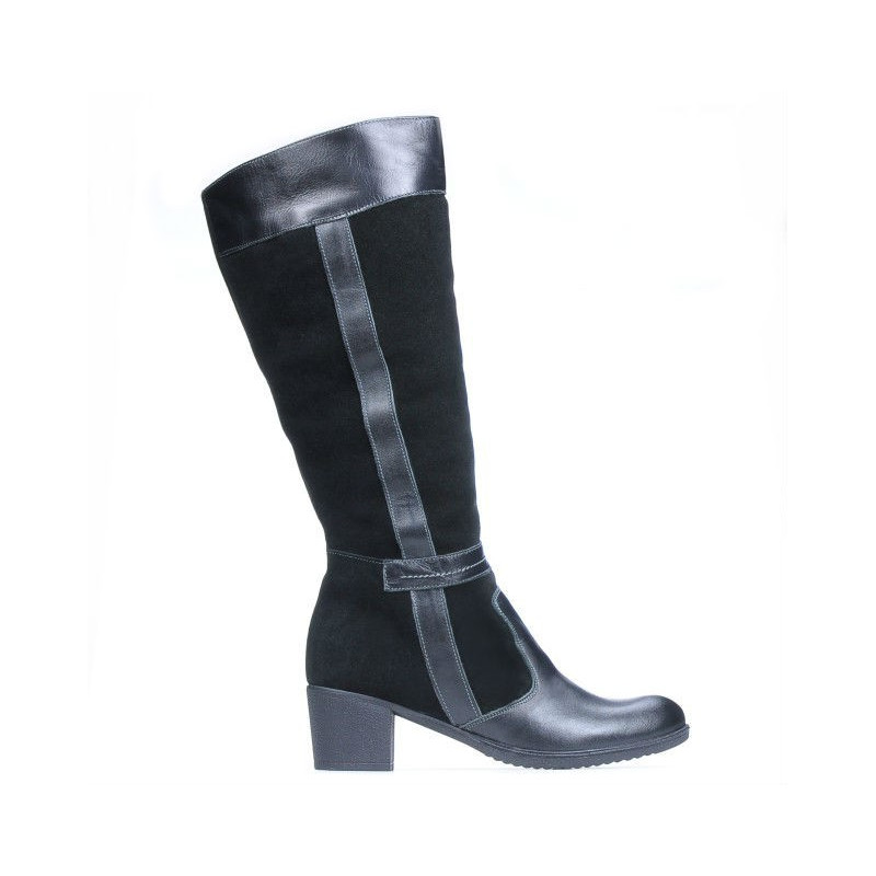 Cizme dama 3260 negru combinat