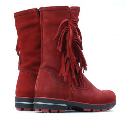 Cizme copii 3208 rosu velur