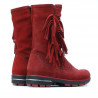 Cizme copii 3208 rosu velur