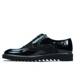 Pantofi casual barbati 831 lac negru combinat