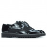 Pantofi casual barbati 831 lac negru combinat