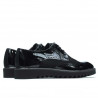 Pantofi casual barbati 831 lac negru combinat