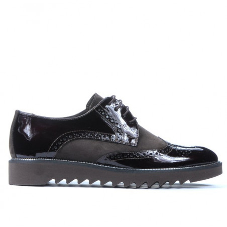 Pantofi casual barbati 831 lac cafe combinat
