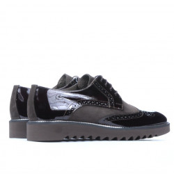 Pantofi casual barbati 831 lac cafe combinat