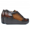 Pantofi casual dama 668 maro combinat
