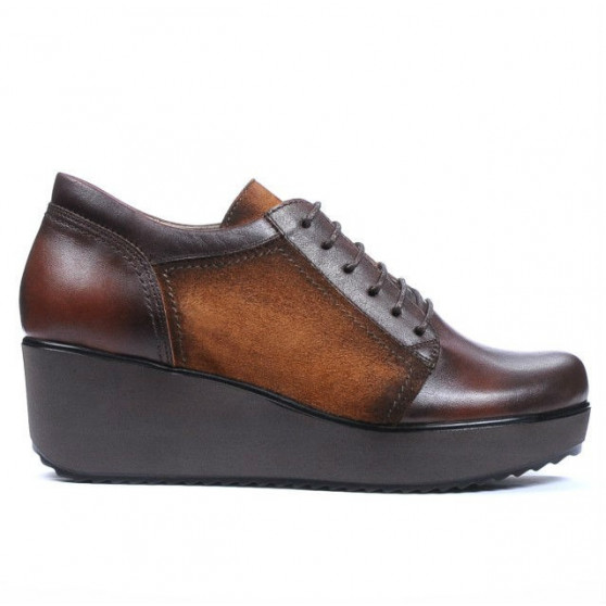 Pantofi casual dama 668 maro combinat Pantofi casual dama 668 maro combinat