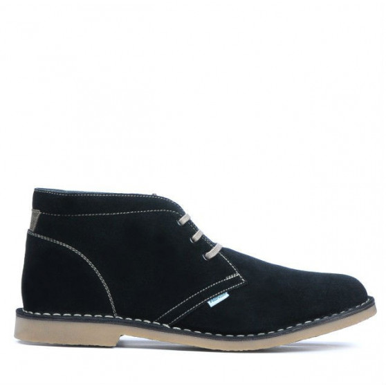 Ghete barbati 7300 negru velur Ghete barbati 7300 negru velur