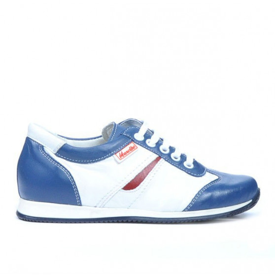 Pantofi copii 136 indigo+alb