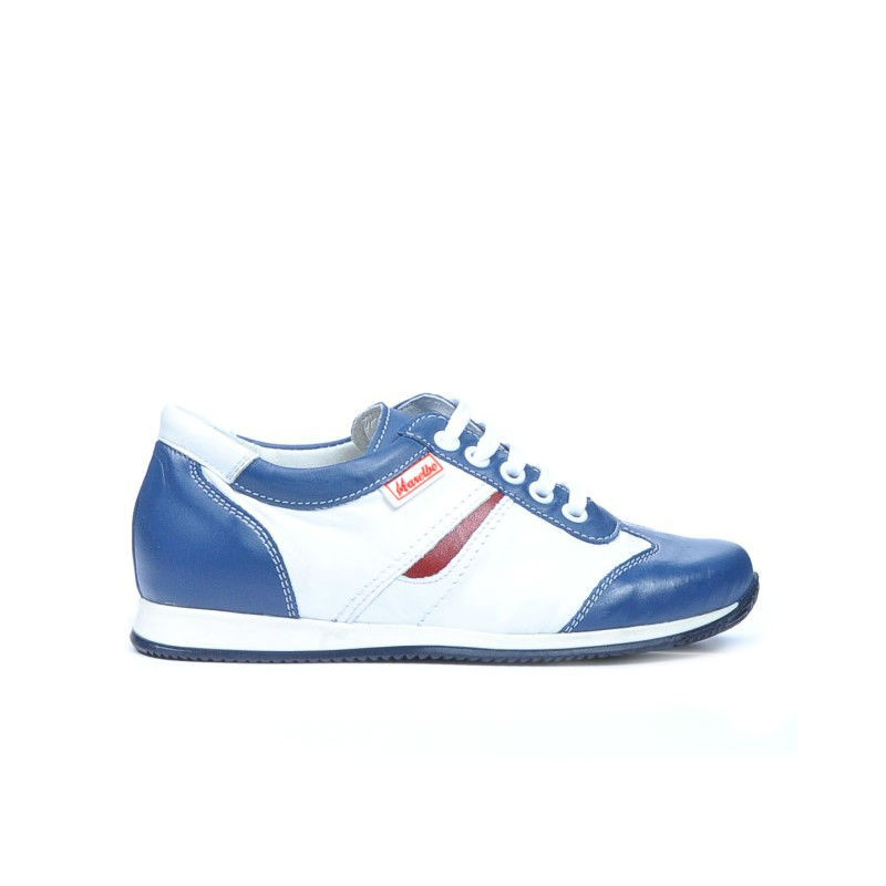 Pantofi copii 136 indigo+alb