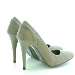 Pantofi eleganti dama 1230 capucino antilopa