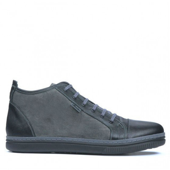 Ghete barbati 480 negru+gri Ghete barbati 480 negru+gri