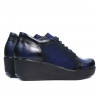 Pantofi casual dama 668 indigo combinat