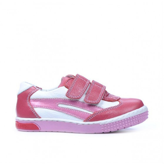 Pantofi copii mici 16c roz+alb Pantofi copii mici 16c roz+alb