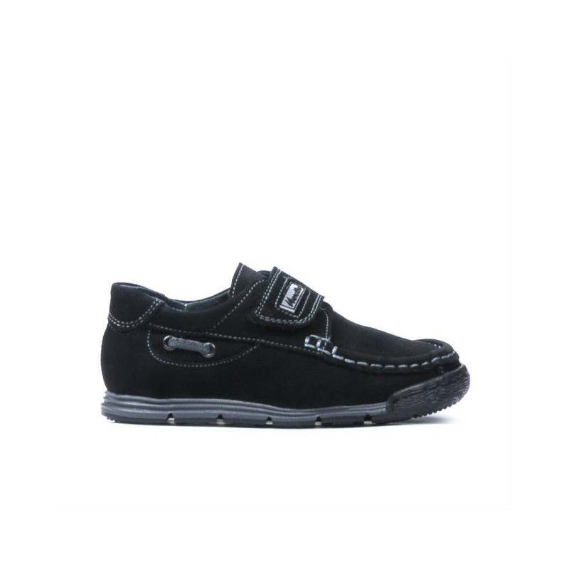 Pantofi copii mici 01c negru velur