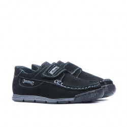 Pantofi copii mici 01c negru velur