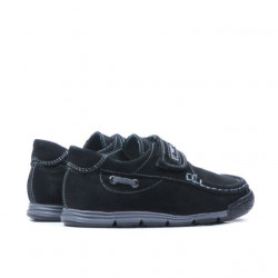 Pantofi copii mici 01c negru velur