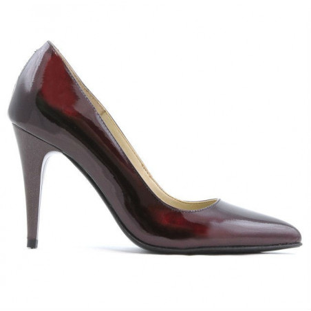 Pantofi eleganti dama 1246 lac bordo 01
