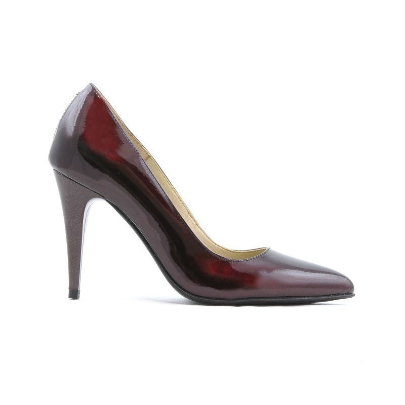 Pantofi eleganti dama 1246 lac bordo 01