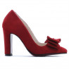 Pantofi eleganti dama 1252 rosu antilopa