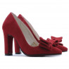 Pantofi eleganti dama 1252 rosu antilopa