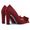 Pantofi eleganti dama 1252 rosu antilopa