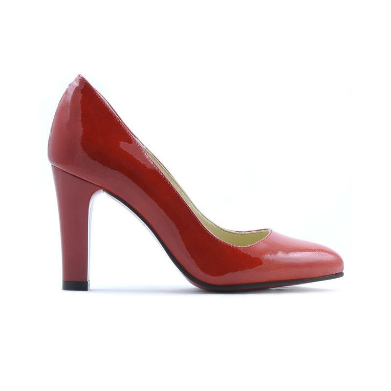 Pantofi eleganti dama 1243 lac rosu01