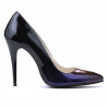 Pantofi eleganti 1241 lac negru+mov (cameleon)