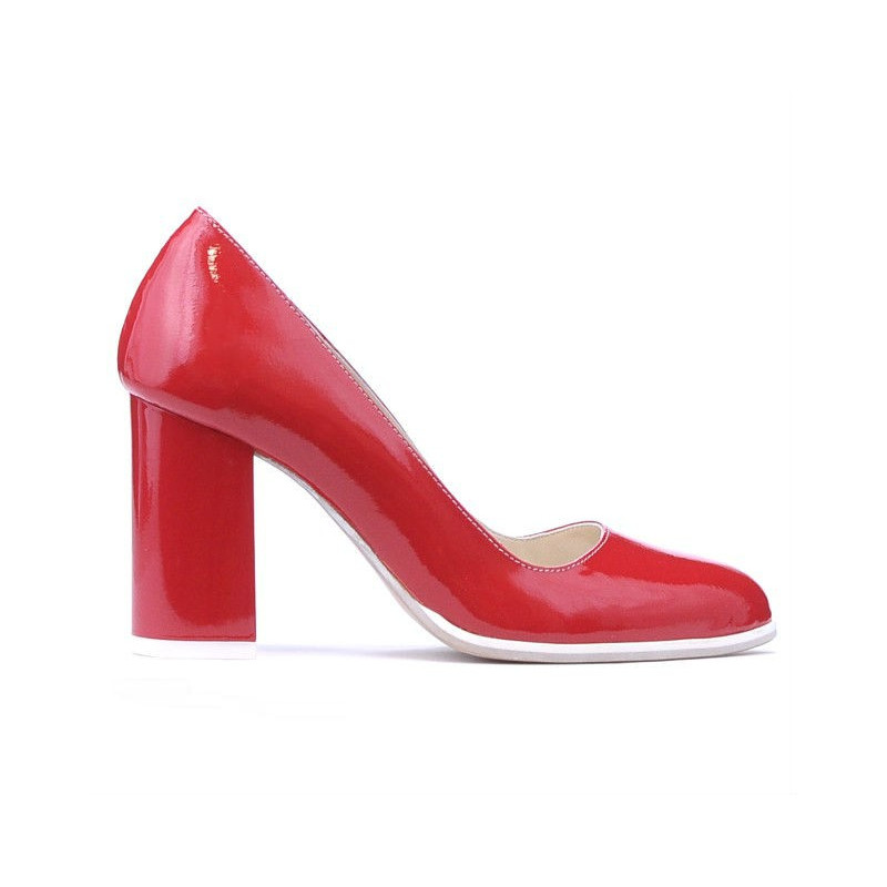 Pantofi eleganti/casual dama 1254 lac rosu