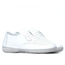 Mocasini dama 672 alb