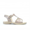 Sandale copii mici 40c lac bej sidef