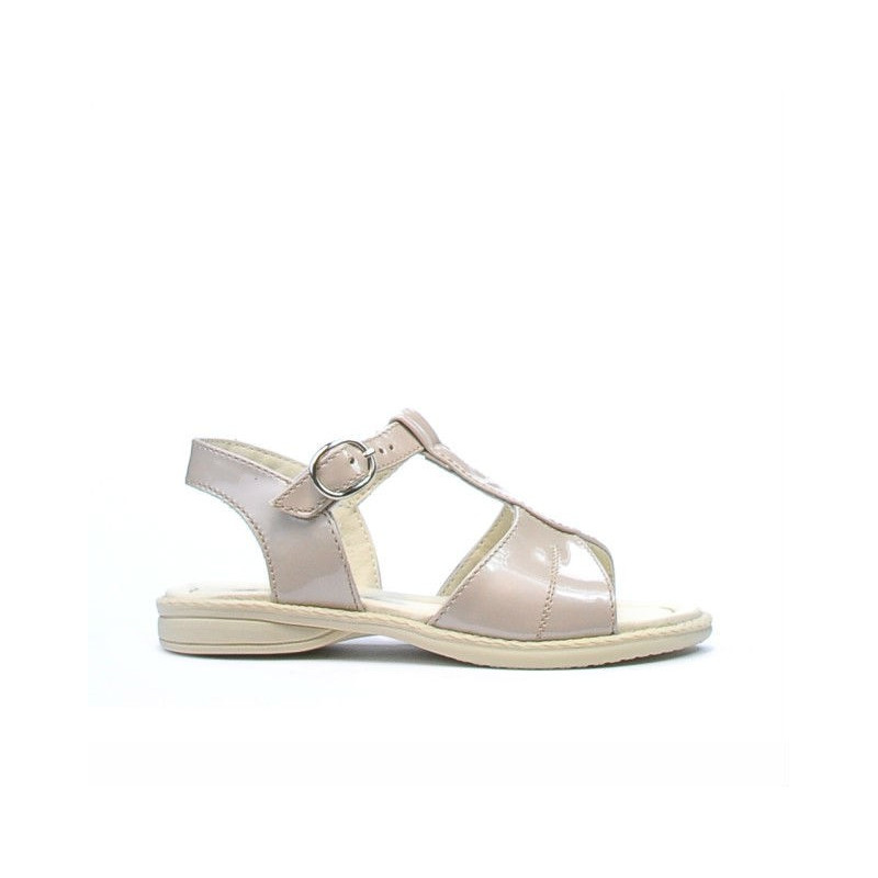Sandale copii mici 40c lac bej sidef