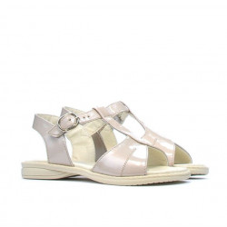 Sandale copii mici 40c lac bej sidef