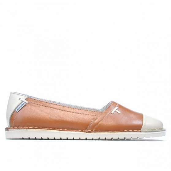 Női balerina cipők 7003 barna kombinált Női balerina cipők 7003 barna kombinált