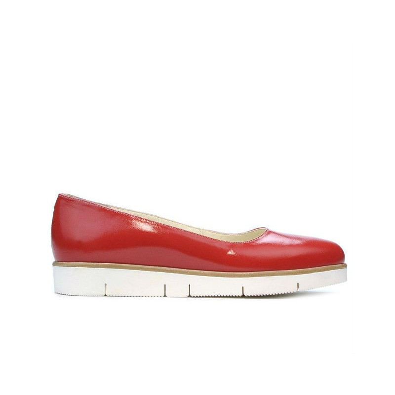 Pantofi casual dama 677 lac rosu