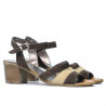 Sandale dama 5024 cafe velur combinat