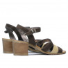 Sandale dama 5024 cafe velur combinat