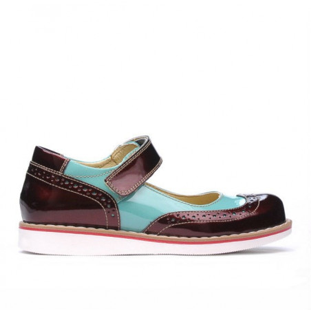 Pantofi copii 153 lac borbo combinat 01
