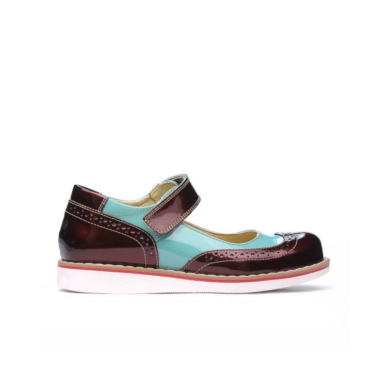 Pantofi copii 153 lac borbo combinat 01