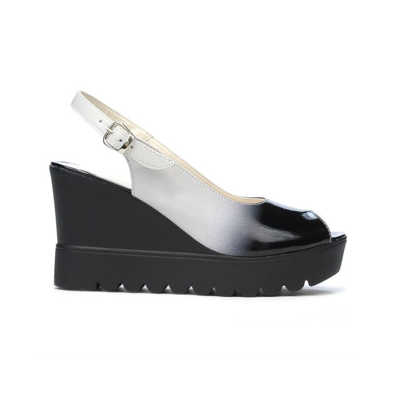 Sandale dama 5026 negru+alb