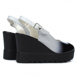 Sandale dama 5026 negru+alb