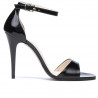 Sandale dama 1238 lac negru satinat
