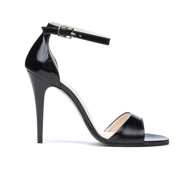 Sandale dama 1238 lac negru satinat