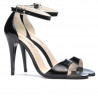 Sandale dama 1238 lac negru satinat