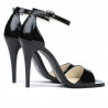 Sandale dama 1238 lac negru satinat