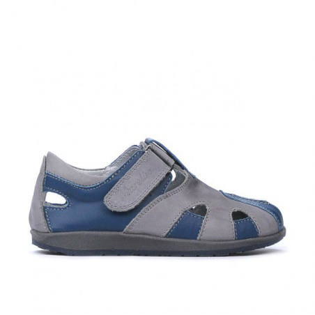 Pantofi copii mici 07c indigo+gri