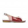 Sandale copii mici 58c lac bordo+bej sidef