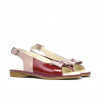 Sandale copii mici 58c lac bordo+bej sidef